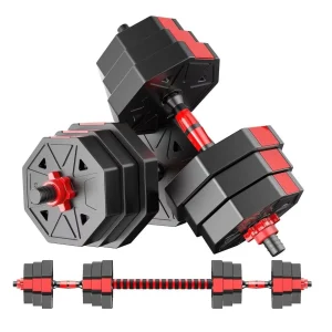 3-in-1 Adjustable Dumbbell & Barbell Weight Set