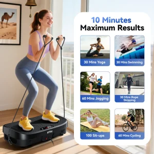 Multi-Function Vibration Plate Fitness Trainer (330 lbs Capacity)